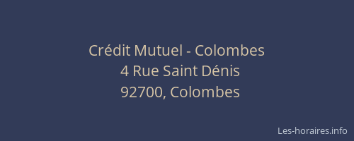Crédit Mutuel - Colombes