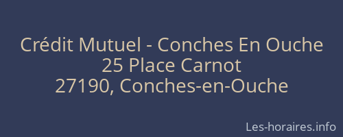 Crédit Mutuel - Conches En Ouche