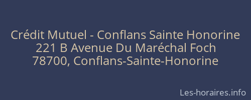 Crédit Mutuel - Conflans Sainte Honorine