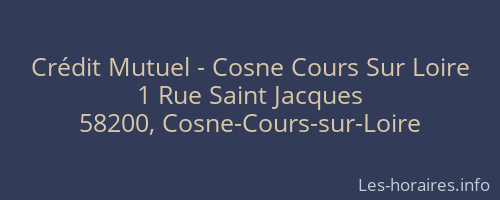 Crédit Mutuel - Cosne Cours Sur Loire