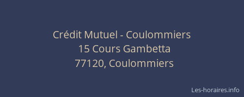 Crédit Mutuel - Coulommiers