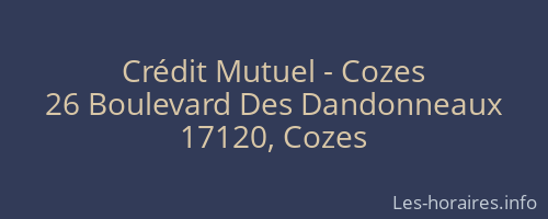 Crédit Mutuel - Cozes