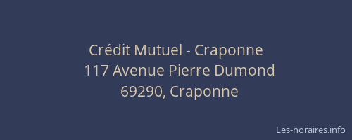 Crédit Mutuel - Craponne