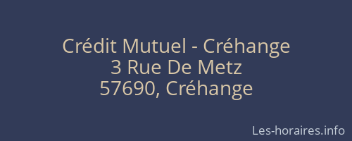 Crédit Mutuel - Créhange
