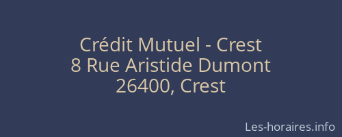 Crédit Mutuel - Crest