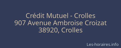 Crédit Mutuel - Crolles