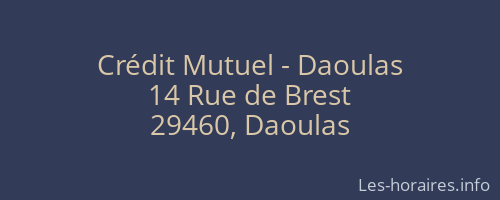 Crédit Mutuel - Daoulas