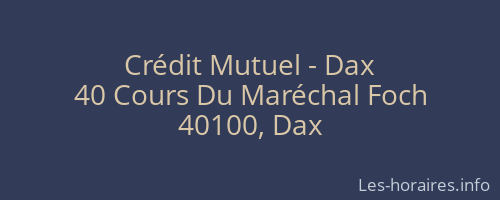 Crédit Mutuel - Dax