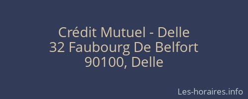 Crédit Mutuel - Delle