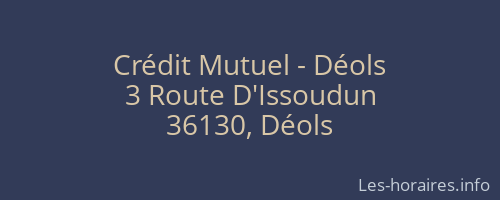 Crédit Mutuel - Déols
