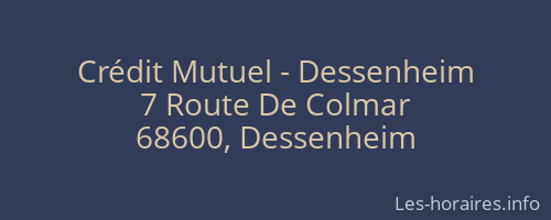 Crédit Mutuel - Dessenheim