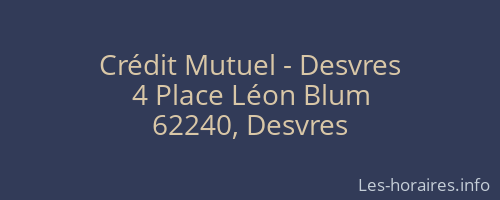 Crédit Mutuel - Desvres