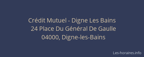 Crédit Mutuel - Digne Les Bains
