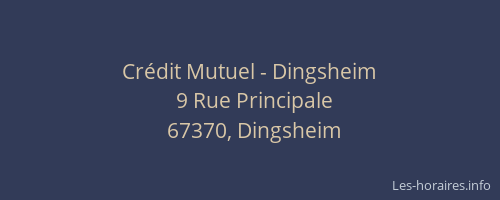 Crédit Mutuel - Dingsheim