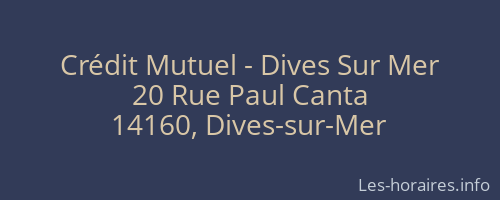 Crédit Mutuel - Dives Sur Mer