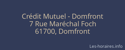 Crédit Mutuel - Domfront