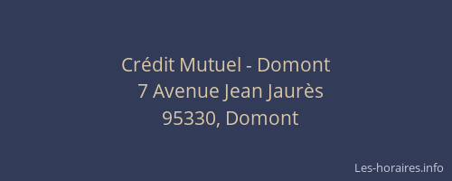 Crédit Mutuel - Domont