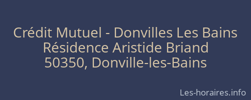 Crédit Mutuel - Donvilles Les Bains
