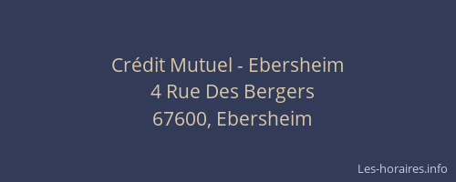 Crédit Mutuel - Ebersheim