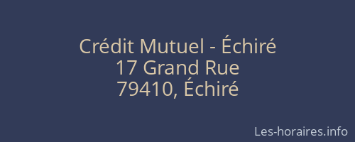 Crédit Mutuel - Échiré