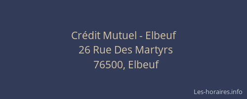 Crédit Mutuel - Elbeuf