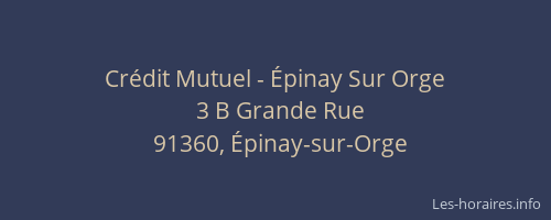 Crédit Mutuel - Épinay Sur Orge