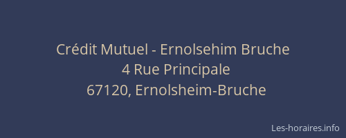 Crédit Mutuel - Ernolsehim Bruche