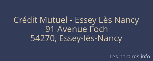 Crédit Mutuel - Essey Lès Nancy