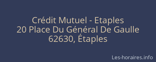 Crédit Mutuel - Etaples