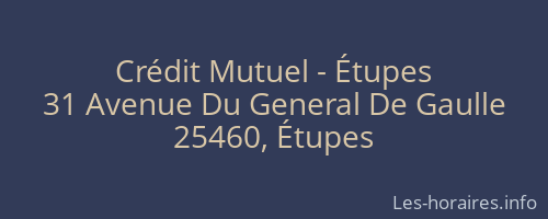 Crédit Mutuel - Étupes