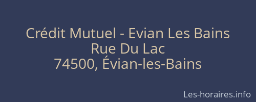 Crédit Mutuel - Evian Les Bains