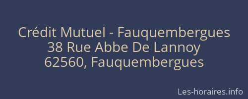 Crédit Mutuel - Fauquembergues