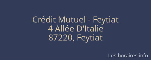Crédit Mutuel - Feytiat
