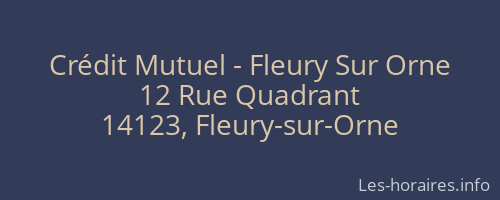 Crédit Mutuel - Fleury Sur Orne