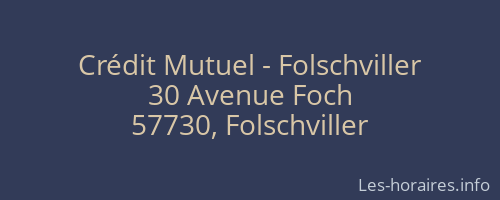 Crédit Mutuel - Folschviller