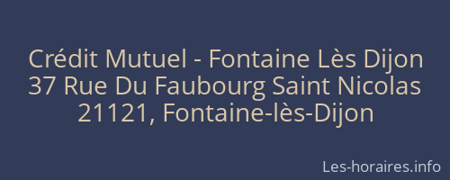 Crédit Mutuel - Fontaine Lès Dijon