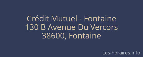 Crédit Mutuel - Fontaine