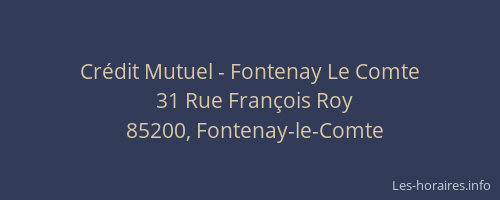 Crédit Mutuel - Fontenay Le Comte