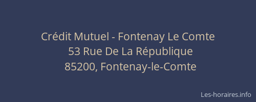 Crédit Mutuel - Fontenay Le Comte