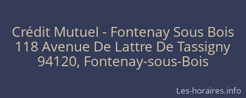 Crédit Mutuel - Fontenay Sous Bois