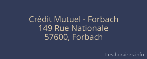 Crédit Mutuel - Forbach