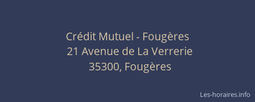 Crédit Mutuel - Fougères