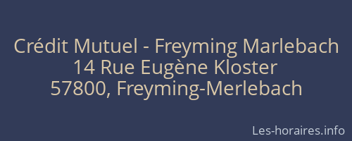 Crédit Mutuel - Freyming Marlebach