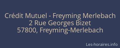 Crédit Mutuel - Freyming Merlebach