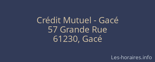 Crédit Mutuel - Gacé
