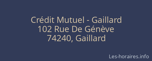 Crédit Mutuel - Gaillard