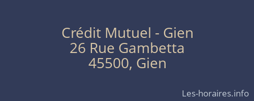 Crédit Mutuel - Gien