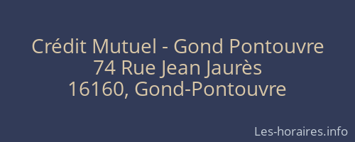 Crédit Mutuel - Gond Pontouvre