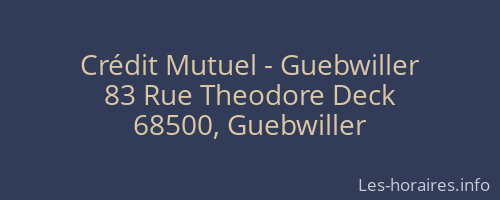 Crédit Mutuel - Guebwiller