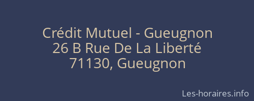 Crédit Mutuel - Gueugnon